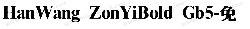 HanWang ZonYiBold Gb5字体转换